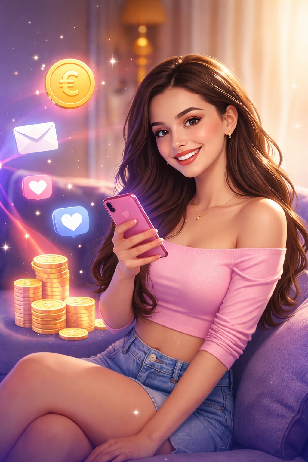 creator che guadagna con referral guardando smartphone